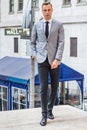 Young Businessman Street Fashion in New York City Royalty Free Stock Photo