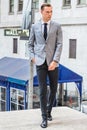 Young Businessman Street Fashion in New York City Royalty Free Stock Photo