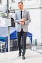 Young Businessman Street Fashion in New York City Royalty Free Stock Photo