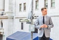 Young Businessman Street Fashion in New York City Royalty Free Stock Photo