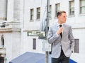 Young Businessman Street Fashion in New York City Royalty Free Stock Photo