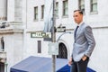 Young Businessman Street Fashion in New York City Royalty Free Stock Photo