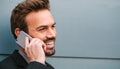 Young Businessman Talking by Phone Royalty Free Stock Photo