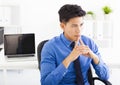 Young businessman thinking plan in the office Royalty Free Stock Photo