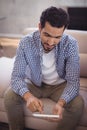 Young businessman using digital tablet at creative office Royalty Free Stock Photo