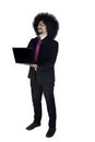 Young businessman using a laptop Royalty Free Stock Photo