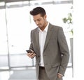 Young businessman using mobilephone