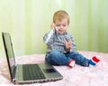 Young businessman is working in his home office Royalty Free Stock Photo