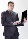 Young Businessman working on laptop