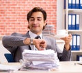 Young businessman working in the office Royalty Free Stock Photo