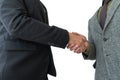 Business people or partners shake hands To make friendships on white background