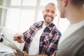 Young businessmen using digital tablet in office Royalty Free Stock Photo