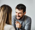 young businesspeople meeting office teamwork businessman success discussion casual startup desk laptop Royalty Free Stock Photo