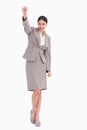 Young businesswoman celebrating success Royalty Free Stock Photo