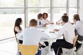 Young businesswoman chairing a business team meeting Royalty Free Stock Photo