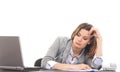 A young businesswoman feeling tired on the work Royalty Free Stock Photo