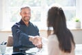 Young Businesswoman At The Hiring Interview Royalty Free Stock Photo