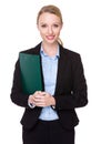 Young businesswoman hold with file board Royalty Free Stock Photo