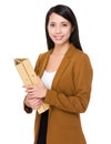 Young businesswoman hold with folder Royalty Free Stock Photo