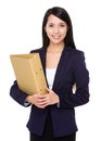 Young businesswoman hold with folder Royalty Free Stock Photo