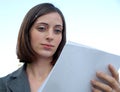Young businesswoman holding documents Royalty Free Stock Photo