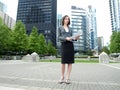 Young businesswoman holding documents Royalty Free Stock Photo