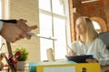 A young businesswoman moving in office, getting new work place