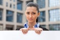 Young businesswoman need job Royalty Free Stock Photo