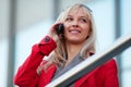 Young fashion business woman calling on phone Royalty Free Stock Photo