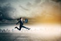 Young businesswoman carrying a briefcase Royalty Free Stock Photo