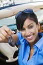 Young Businesswoman Showing New Car Keys Royalty Free Stock Photo