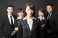 Young businesswoman with successful business team Royalty Free Stock Photo