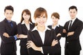 Young businesswoman with successful business team Royalty Free Stock Photo