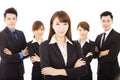 Young businesswoman with successful business team Royalty Free Stock Photo