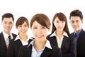 Young businesswoman with successful business team Royalty Free Stock Photo