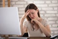 Businesswoman Suffering From Headache Royalty Free Stock Photo