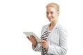 Young businesswoman with tablet Royalty Free Stock Photo