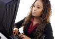 Young Businesswoman Typing Royalty Free Stock Photo