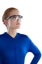 Young businesswoman using smart glasses Royalty Free Stock Photo