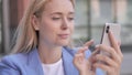 Young Businesswoman Using Smartphone Royalty Free Stock Photo