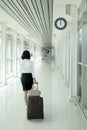 Young businesswoman walking in the train station Royalty Free Stock Photo