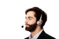 Young call center man. Royalty Free Stock Photo