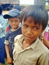 Young Cambodian boys at school