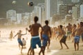 Young Carioca Brazilians Playing Altinho Beach Football