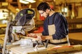 Young carpenter man at work Royalty Free Stock Photo