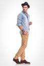 Young casual man holding one hand in his pocket Royalty Free Stock Photo