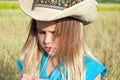 Young Girl Wearing Cowboy Hat Royalty Free Stock Photo