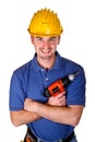 Young caucasian man tool 02 Royalty Free Stock Photo