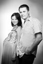 Young caucasian pregnant couple Royalty Free Stock Photo