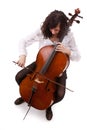 Young cellist